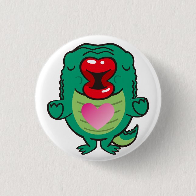 Kissenalligator Button (Vorderseite)