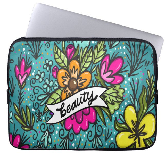 Kissenbespannung mit Blume Metaldruck Laptopschutzhülle (Vorderseite)