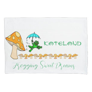 Kissenbezug Frosch süße Träume Pilz
