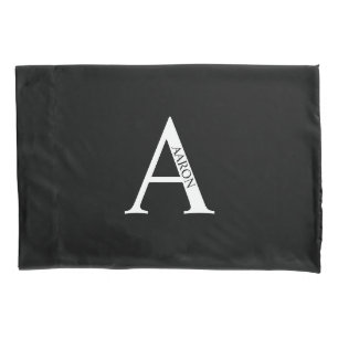 Kissenbezug mit personalisiertem Monogramm und Nam