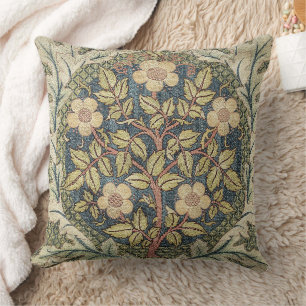 Kissenbezug mit Rosenkranz von William Morris Kissen