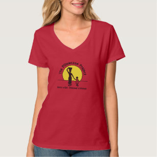 Kissenbezug-Projekt-roter Schaufel-Hals T T-Shirt