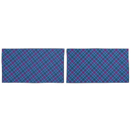 Kissenbezüge - Tartan Blue Pink Lila