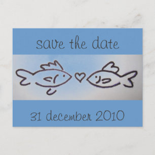 Kissenfisch Foto, Save the Date, 31 Dezember 2010 Ankündigungspostkarte