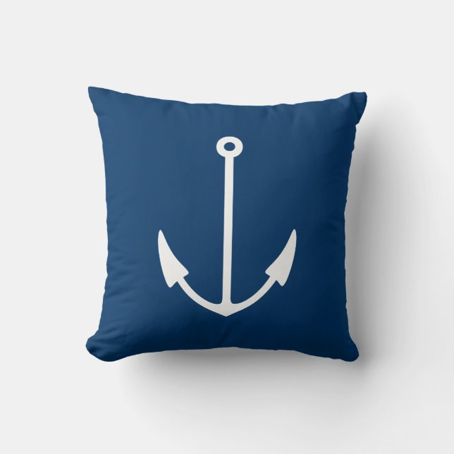 Kissenkissen | des Seeankers aweigh Marine-Blau Kissen (Vorderseite)