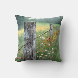 Kissenlandschaft in Aquarellkunst Kissen