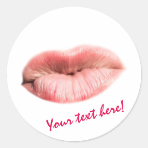 Kissenlips anpassbar runder aufkleber
