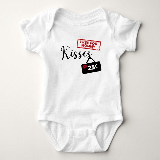 Kisses 25 Cent kostenlos für Mama Baby Strampler (Vorderseite)