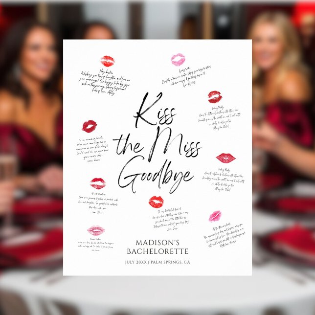 Kisses für die Zukunft Frau Bachelorette Keepake Poster (Von Creator hochgeladen)
