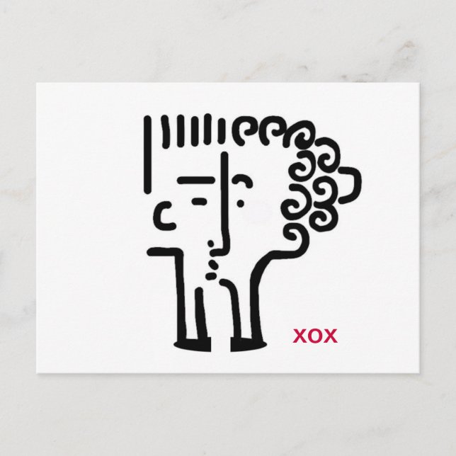 Kisses per Post Postkarte (Vorderseite)