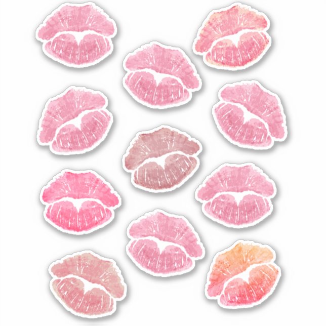 Kisses Stickers Liebe & Kisses Skins & Stickers Aufkleber (Vorderseite)