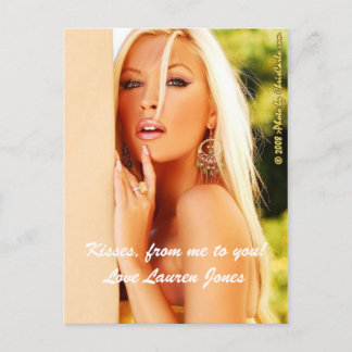 Kisses, von mir zu dir! Liebe Lauren Jones Postkarte