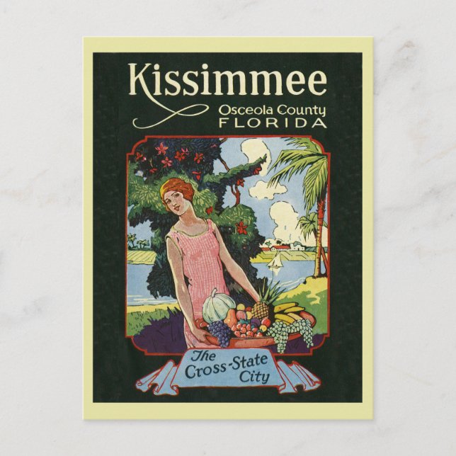 Kissimmee Florida Vintage Werbeaktion Postkarte (Vorderseite)