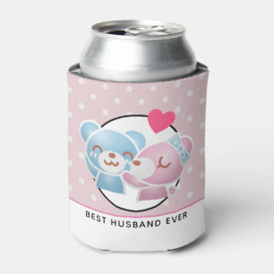 Kissing Bears Niedlich und Kawaii Bester Husband j Dosenkühler
