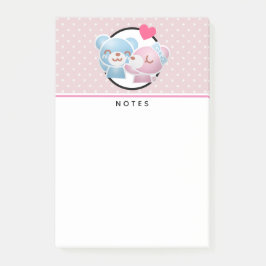 Kissing Bears Niedlich und Kawaii Post-it Klebezettel