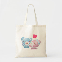 Kissing Bears Niedlich und Kawaii Tragetasche