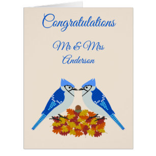 Kissing Blue Jays Mariage de automne personnalisé