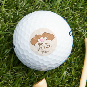 Kissing Capybaras Personalisiert Golfball