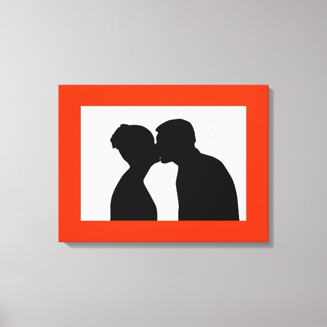 KISSING COUPLE LEINWANDDRUCK (Vorderseite)