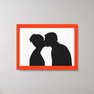 KISSING COUPLE LEINWANDDRUCK