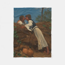 Kissing Couple (The Kiss) (von Pettenkofen) Fleecedecke