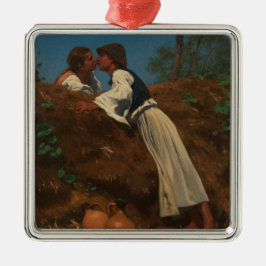 Kissing Couple (The Kiss) (von Pettenkofen) Ornament Aus Metall