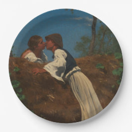 Kissing Couple (The Kiss) (von Pettenkofen) Pappteller