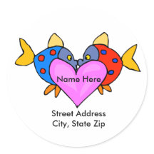 Kissing Fish Address Label