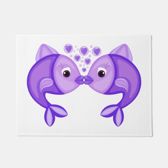 KISSING FISH FUßMATTE (Vorderseite)