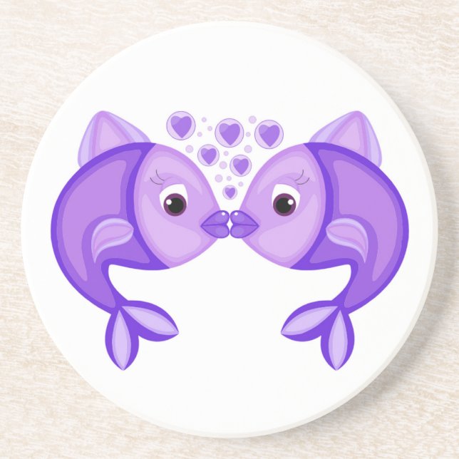 KISSING FISH GETRÄNKEUNTERSETZER (Vorne)