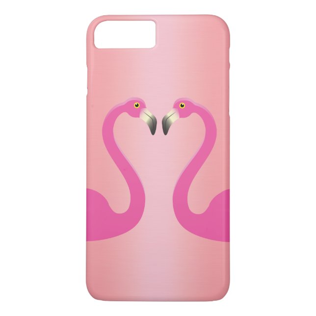 Kissing Flamingos iPhone 7 Plus Case Rose Gold (Rückseite)