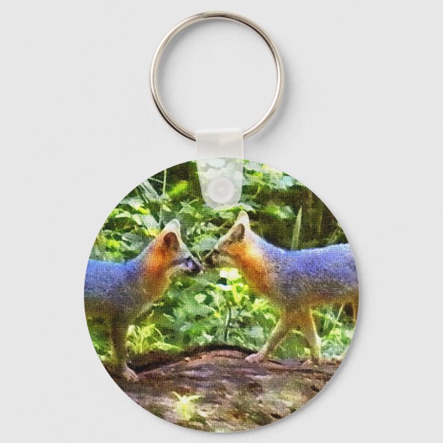 KISSING FOX SCHLÜSSELANHÄNGER (Vorderseite)