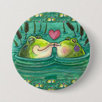 KISSING FROGS FARBE FARBE COLORFUL & NIEDLICH POND