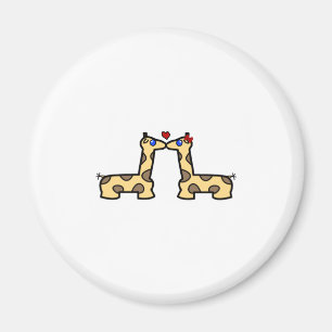 Kissing Giraffes Magnet