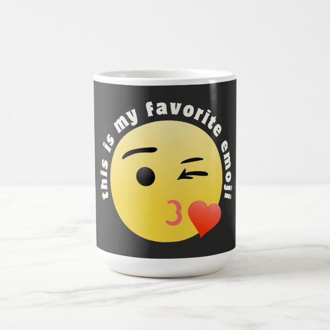 Kissing Heart Emoji Kaffeetasse (Mittel)