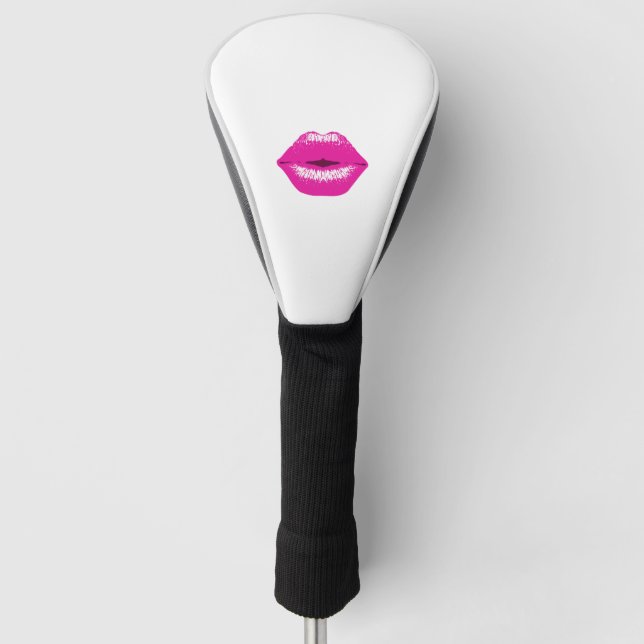 Kissing Lips Pink Golf Headcover (Vorderseite)