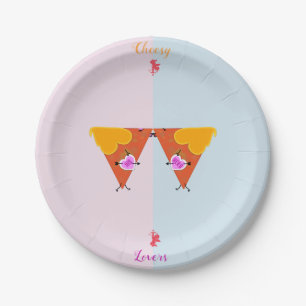 Kissing Nacho Valentines Pappteller