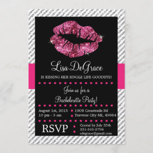 Kissing Single Life Bachelorette Einladung