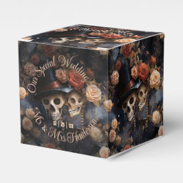 Kissing Skulls Romantisches Skelett Gotische Hochz Geschenkschachtel