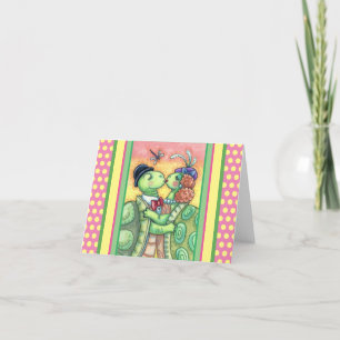 KISSING TURTLE SWEETHEARES, NIEDLICH TARPON VALENT FEIERTAGSKARTE