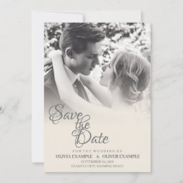 Kissing Wedding Couple in Monochrome Dankeskarte