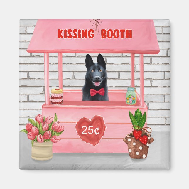 Kissingstand des deutschen Schäferhunds Hund Valen Magnet (Vorne)
