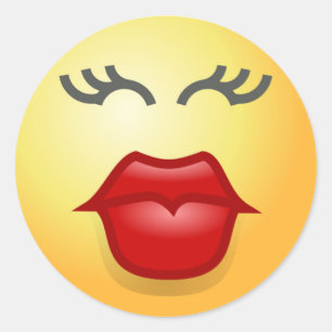 KISSY FACE RUNDER AUFKLEBER