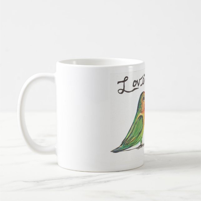 Kissy Lovebirds-Tasse Kaffeetasse (Links)