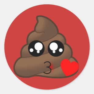 Kissy stellen Liebe kacken Emoji Aufkleber