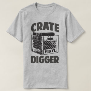 Kisten-Baggervinylsüchtig-Junkie DJ-Spaß-T - Shi T-Shirt