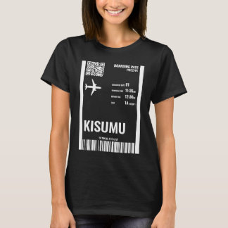 Kisumu Kenya Boarding Pass Airline Ticket T-Shirt