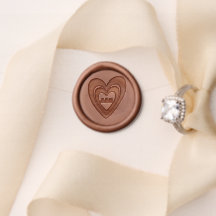 Avec Coeur Personnalisé Mariage Couple Monogramme