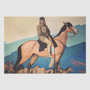 Kit Carson mit Mountain Men von Maynard Dixon Seidenpapier