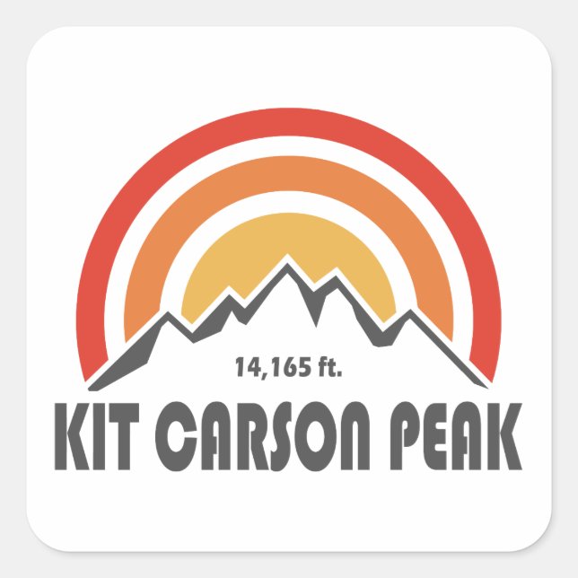 Kit Carson Peak Quadratischer Aufkleber (Vorderseite)
